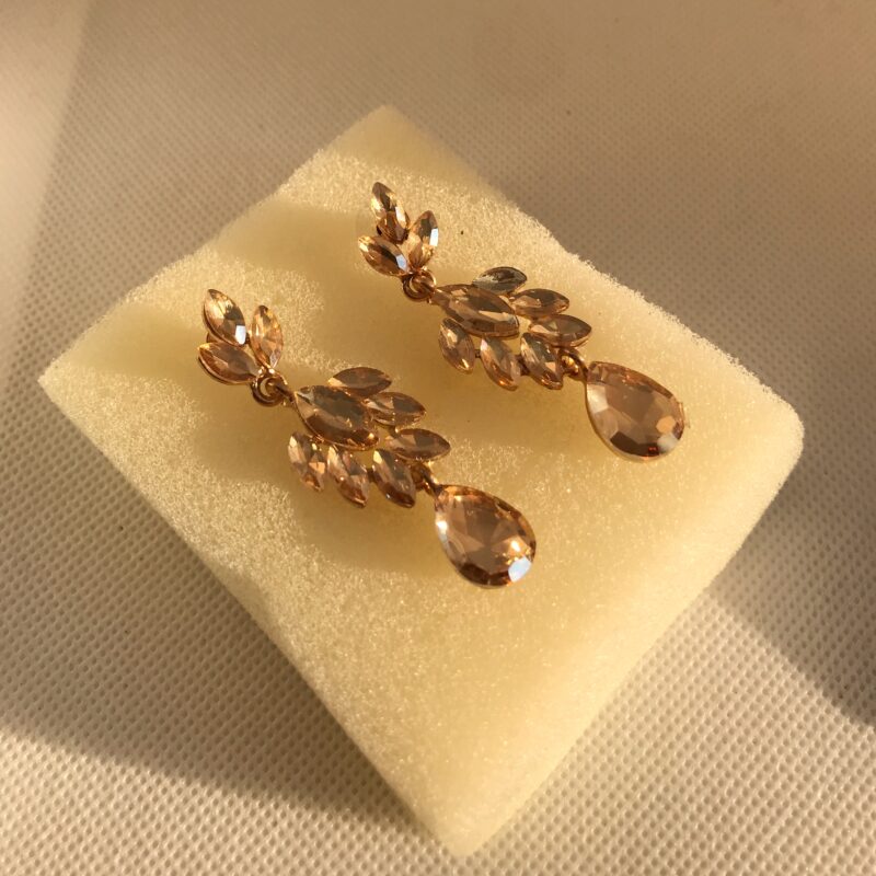 Champagne Luxe Drop Earrings - Image 2
