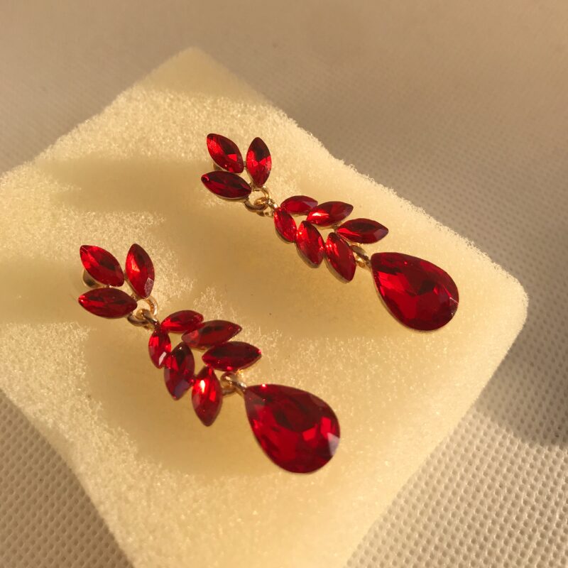Ruby Elegance Drop Earrings