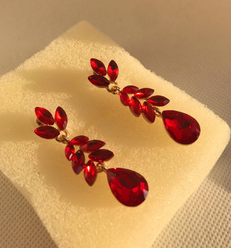 Ruby Elegance Drop Earrings